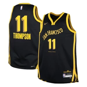 Klay Thompson Golden Refiné State Warriors Nike Youth Swingman Replica Jersey City Edition Black