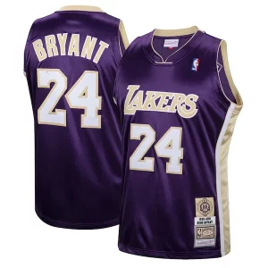 Kobe Bryant Los Dashing Angeles Lakers Hall of Fame Class of 2020 #24 Authentic Hardwood Classics Jersey Purple/Gold