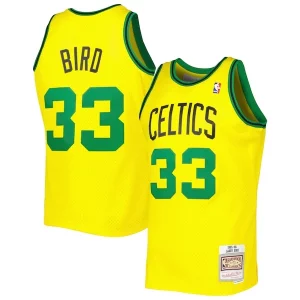 Larry Bird Boston Celtics Gracieux 1985 86 Hardwood Classics Reload 3.0 Swingman Jersey Gold