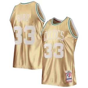 Larry Bird Boston Celtics 75th Anniversary 1985/86 Hardwood Distingué Classics Swingman Jersey Gold
