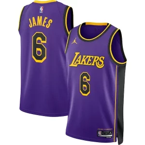 LeBron James Los Angeles Lakers Jordan Brand Unisex Éclatant Swingman Jersey Statement Edition Purple