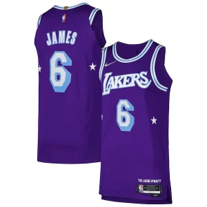 LeBron James Los Angeles Lakers Exquisite Nike Authentic Player Jersey City Edition Purple