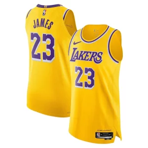 LeBron James Los Vibrant Angeles Lakers Nike Authentic Player Jersey Icon Edition Gold