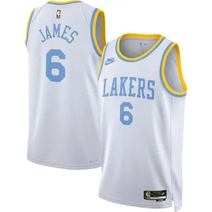 LeBron James Los Angeles Lakers Uniques Nike Swingman Jersey Classic Edition White
