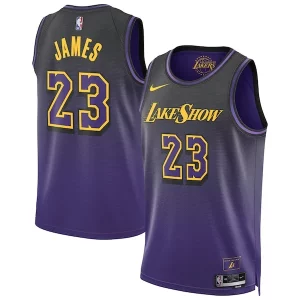 LeBron James Los Exquisite Angeles Lakers Nike Unisex 2024/25 Swingman Player Jersey City Edition Purple