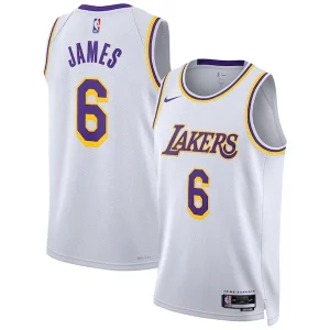 LeBron James Los Angeles Lakers Personalisable Nike Unisex Swingman Jersey Association Edition White