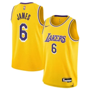 LeBron James Los Angeles Éclatant Lakers Nike Youth Swingman Jersey Icon Edition Gold