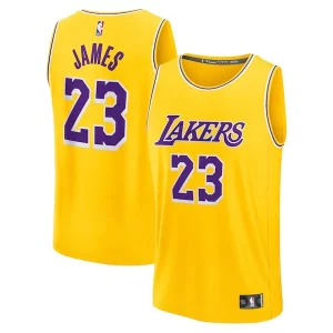LeBron James Los Authentique Angeles Lakers Youth Fast Break Replica Player Jersey Icon Edition Gold