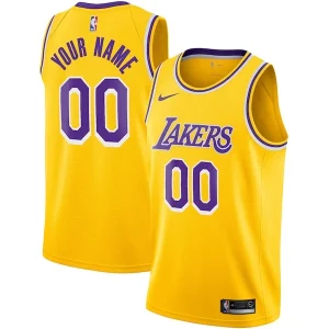 Los Angeles Splendide Lakers Nike Custom Swingman Jersey Gold Icon Edition