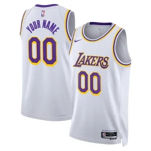 Los Angeles Lakers Nike Unisex Swingman Custom Luxueux Jersey White Association Edition