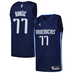 Luka Dončić Dallas Mavericks Authentique Jordan Brand Swingman Player Jersey Statement Edition Navy