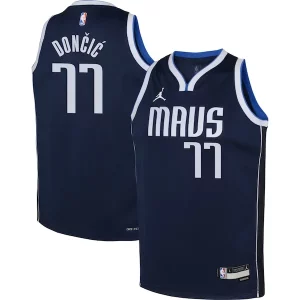 Luka Doncic Dallas Mavericks Jordan Stylish Brand Youth Swingman Jersey Statement Edition Navy