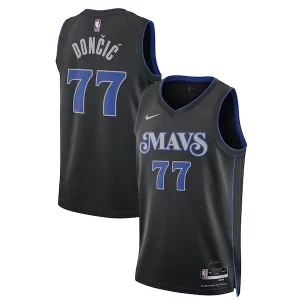 Luka Dončić Splendide Dallas Mavericks Nike Unisex 2023/24 Swingman Jersey Black City Edition