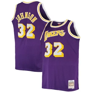 Magic Johnson Los Angeles Lakers Big & Tall 1984/85 Hardwood Classics Swingman Sophistiqué Jersey Purple