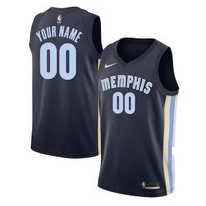 Memphis Grizzlies Nike Vibrant Swingman Custom Jersey Navy Icon Edition