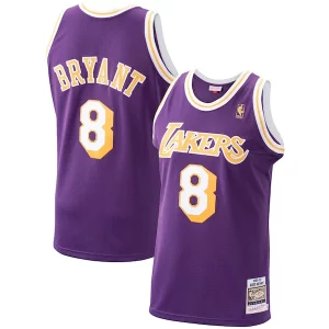 Men's Los Angeles Lakers Kobe Bryant Purple 1996/97 Hardwood Moderne Classics Authentic Jersey/Gold/Royal