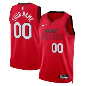 Miami Heat Nike Unisex Haut de gamme 2024/25 Custom Swingman Jersey City Edition Red