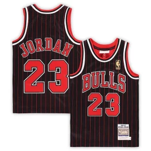 Michael Prime Jordan Chicago Bulls Preschool 1996/97 Hardwood Classics Authentic Jersey Black/Red/White