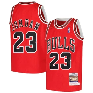 Michael Exquisite Jordan Chicago Bulls Youth Hardwood Classics 1997/98 Authentic Jersey Red