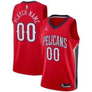 New Orleans Pelicans Jordan Brand Swingman Custom Jersey Statement Uniques Edition Red
