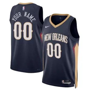 New Orleans Pelicans Nike Unisex 2022/23 Swingman Custom Jersey Navy Superbe Icon Edition