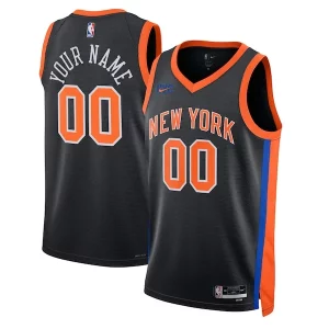 New York Knicks Nike Unisex Vibrant 2022/23 Swingman Custom Jersey City Edition Black