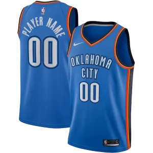 Oklahoma City Thunder Unique Nike Swingman Custom Jersey Blue Icon Edition