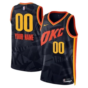 Oklahoma City Thunder Nike Unisex 2023/24 Custom Swingman Jersey Éclatant Navy City Edition