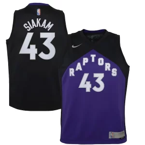Pascal Siakam Toronto Raptors Nike Collectible Youth 2020/21 Swingman Player Jersey Black/Purple Earned Edition