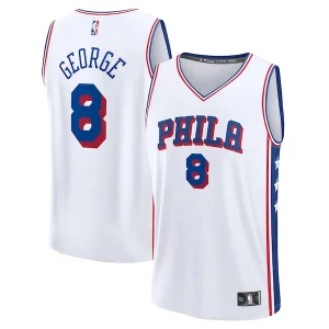 Paul George Philadelphia 76ers Youth Fast Break Replica Player Jersey Association Edition Éclatant White