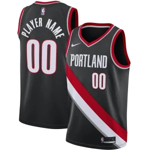 Portland Trail Blazers Nike 2020/21 Swingman Custom Jersey Icon Edition Black Admirable