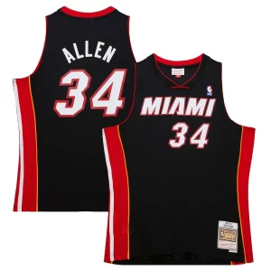 Ray Splendide Allen Miami Heat Hardwood Classics Swingman Jersey Black
