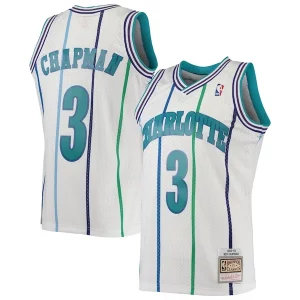 Rex Chapman Charlotte Hornets 1988/89 Hardwood Classics Swingman Jersey Refiné White