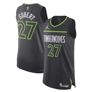 Rudy Gobert Élégant Minnesota Timberwolves Jordan Brand Authentic Player Jersey Statement Edition Anthracite