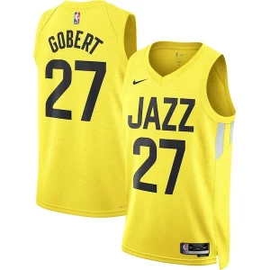 Rudy Personalisable Gobert Utah Jazz Nike Unisex Swingman Jersey Icon Edition Gold