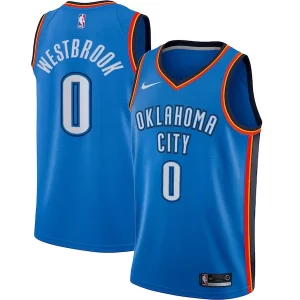 Russell Westbrook Charming Oklahoma City Thunder Nike Swingman Player Jersey Icon Edition Blue