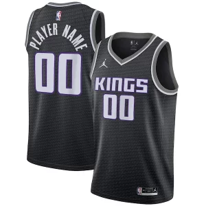 Sacramento Kings Distingué Jordan Brand Swingman Custom Jersey Statement Edition Black