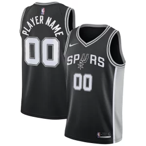 San Antonio Spurs Nike Swingman Custom Éclatant Jersey Black Icon Edition