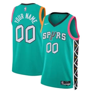 San Antonio Spurs Nike Unisex 2022/23 2022/23 Swingman Custom Jersey City Edition Turquoise Luxueux