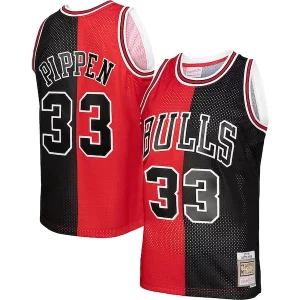 Scottie Pippen Chicago Charming Bulls Hardwood Classics 1997/98 Split Swingman Jersey Red/Black