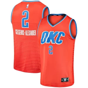 Shai Gilgeous Alexander Oklahoma City Thunder Fast Break Team Replica Jersey Statement Edition Commémoratif Orange
