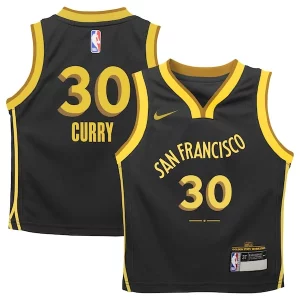 Stephen Curry Golden State Warriors Nike Exquisite Toddler Swingman Replica Jersey City Edition Black