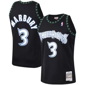 Stephon Dashing Marbury Minnesota Timberwolves 1997/98 Hardwood Classics Swingman Jersey Black