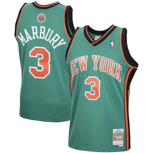 Stephon Marbury New York Knicks 2001/02 Hardwood Personalisable Classics Swingman Jersey Green
