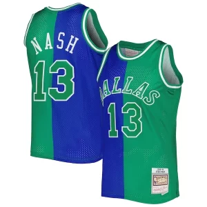 Steve Classique Nash Dallas Mavericks Hardwood Classics 1998/99 Split Swingman Jersey Blue/Green