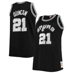 Tim Duncan San Antonio Spurs Big & Tall 1998/99 Dashing NBA 75th Anniversary Diamond Swingman Jersey Black