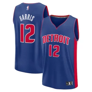Tobias Harris Detroit Pistons Fast Break Stylish Replica Player Jersey Icon Edition Blue