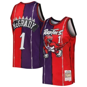 Tracy McGrady Toronto Raptors Hardwood Collectible Classics 1998/99 Split Swingman Jersey Purple/Red