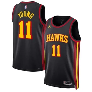 Trae Young Atlanta Hawks Jordan Brand Unisex Swingman Gracieux Jersey Statement Edition Black