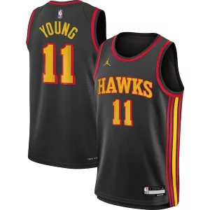 Trae Young Atlanta Hawks Jordan Brand Youth Swingman Élégant Jersey Statement Edition Black